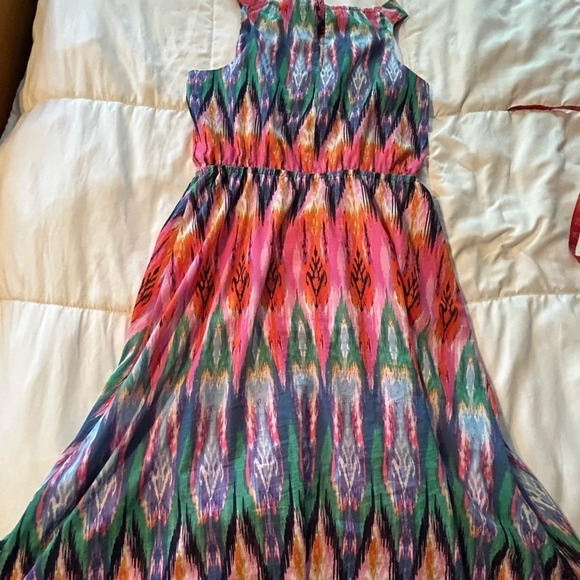 Athleta Martinique Ikat Dress faux wrap sundress - Picture 6 of 10